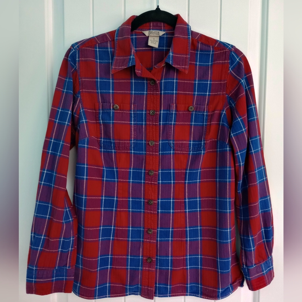 Duluth Trading Co. Women’s Free Swingin' Flannel Shirt Size Small